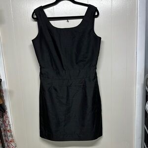 Black Sheath Mini Dress with Scoop Neck and Cutout Back